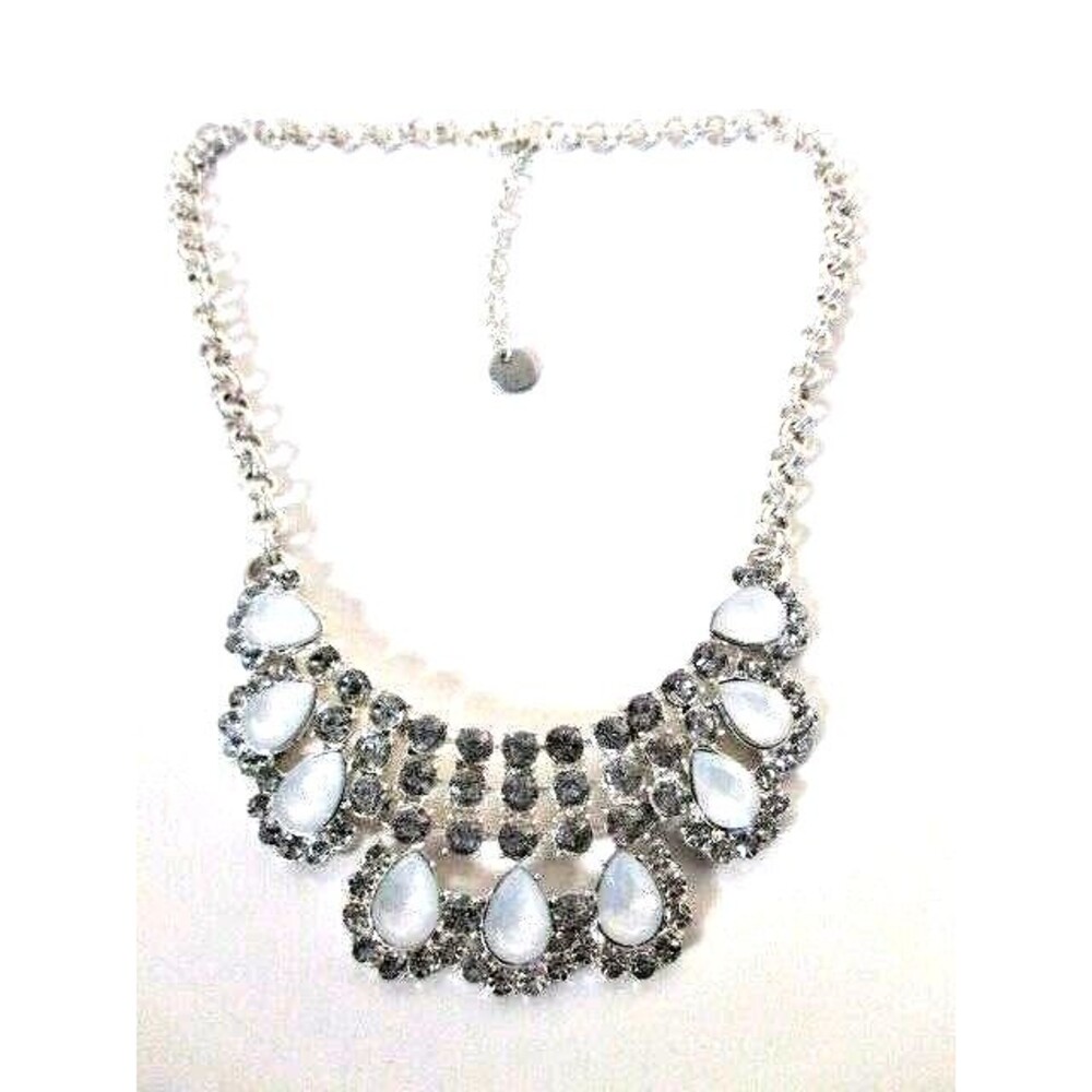 Abercrombie & Fitch Women's Ice Princess Opal Teardrop Crystal Necklace NWT 120